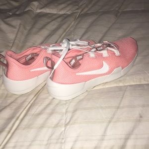 peach nike sneakers